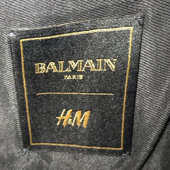 AUTH Balmain x HM Velvet Blazer - Picture 5 of 6